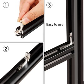 20Pcs 2020 Aluminum Extrusion Accessories Connectors Corner End Caps L Brackets 3-Way End Corner Angle Bracket Silver T Slot Interior Corner Joint Bracket Slot Connector Set 6mm with Screws&Wrench