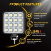 usparts888 Spot Flood LED work Assembly Fit CAT Skid loader