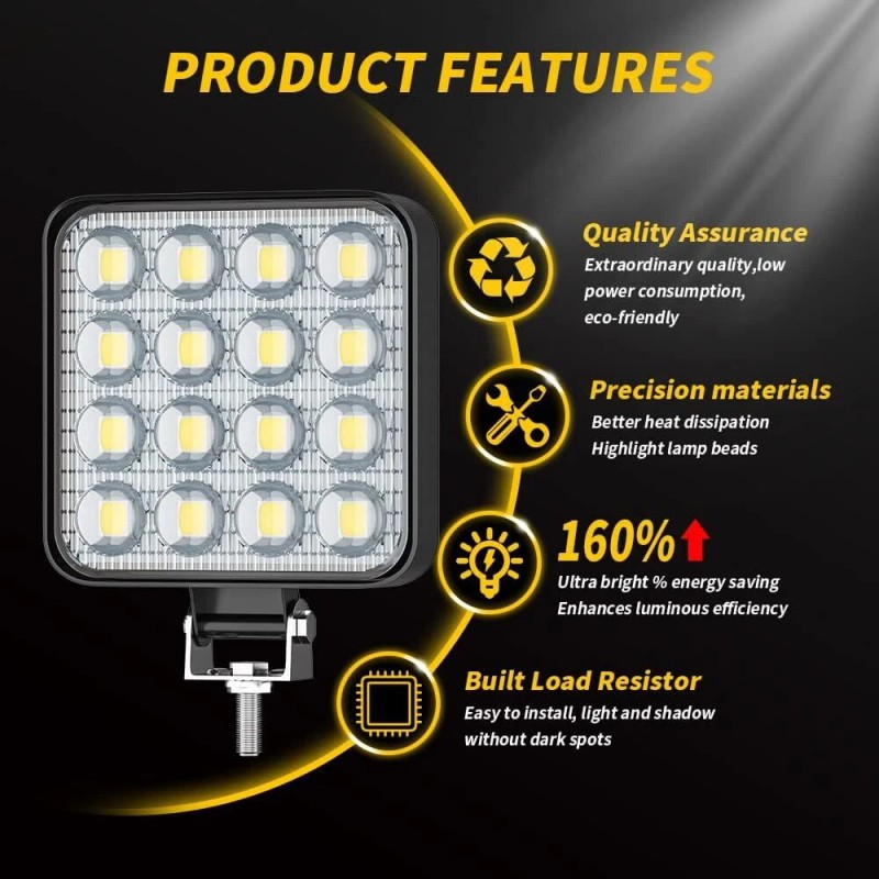 usparts888 Spot Flood LED work Assembly Fit CAT Skid loader