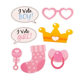 CHTENG New Born Baby Shower Photobooth Photocall Gender Reveal Party Supplies