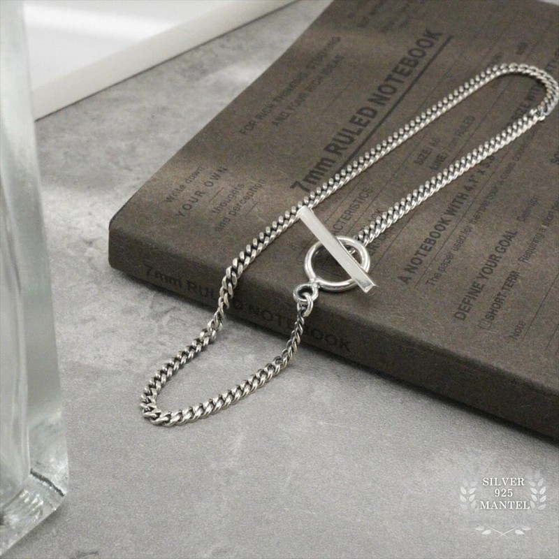EPIC BOLEN Men's Anklet, 925 Silver, Simple, Mantel, Chain, Misanga,