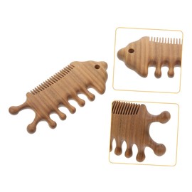 BIUDECO Scalp Massaging Comb Creative Wooden Hair Tool Acupoint Therapy for Relaxation