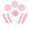 Pink Candy - 12 Swirl And 12 Twisty Lollipops -