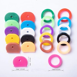 16 Pack Key Caps Covers Tags Set, Colorful Rubber Flexible Key Cap Identify Cover Tags for Easy Identifying Key, Protect Keys