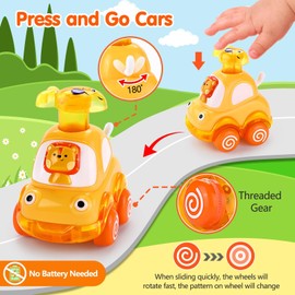 Cars Toys for 1 Year Old Boy Birthday Gift: Press and Go Toys Cars for Toddlers 1-3 Baby Toys 12-18 Months Toddler Toys Age 1-2 One Year Old Boy Toys First Birthday Gifts for 1-3 Year Old Boys Girls
