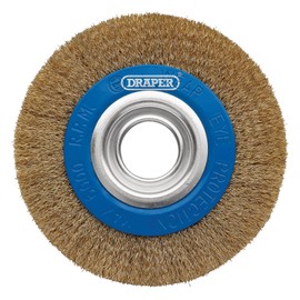 Draper 08066 Brassed Steel Bench Grinder Wire Wheel Brush, 150 x 31.75mm Bore