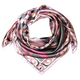 Lorenzo Cana Silk Scarf Scarf Girl Girls Scarf Satin Silk Satin 90 x 90 Silk Pink Apricot 8903322