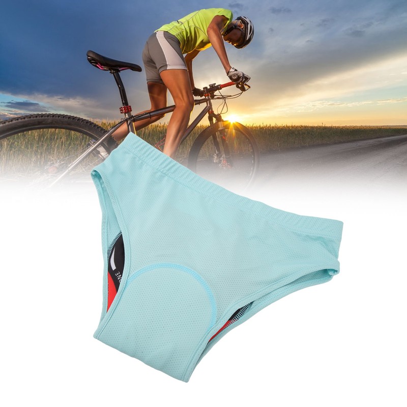 Men Cycling Underwear Silicone Padded Breathable Quick Dry Elastic Biking