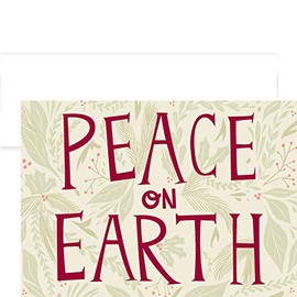 Masterpiece Studios Peace Floral 12 Cards/12 Envelopes, 7 x 5" (921300MB)