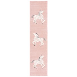 SAFAVIEH Carousel Kids Collection Runner Rug - 2'3" x 6', Pink & Ivory, Non-Shedding & Easy Care, Ideal for High Traffic Areas for Boys & Girls in Playroom, Nursery, Bedroom (CRK163P)
