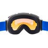 Black Crevice Ski Goggles with Cylindrical Lenses White/Blue Revo