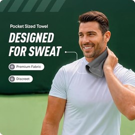 DRYKI Pañuelos que absorben el sudor, los pañuelos originales de microfibra deportiva para absorber el sudor de las manos, la cara y el cuerpo (gris glaciar, 5 unidades)