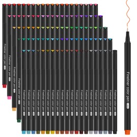 Fineliner Pens, 100 Colors Art Pens, Drawing Pens with 0.4mm Fine Tip for Writing, Coloring, Marking, Journaling at Home Office and School, Ideal Bullet Journal Accessory