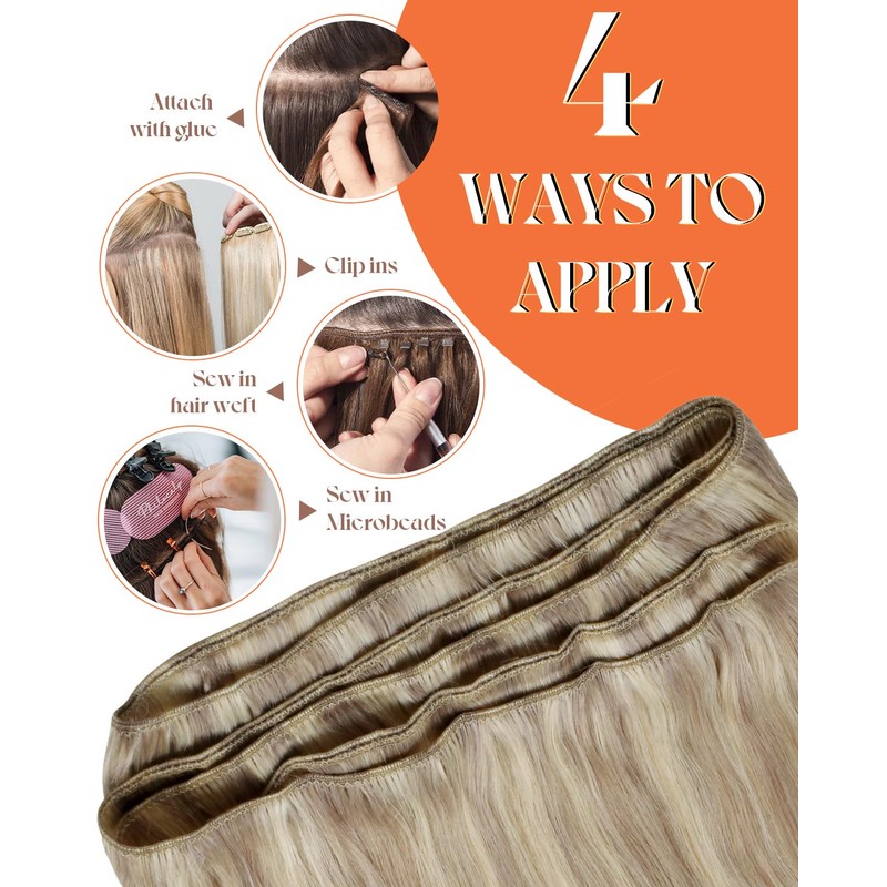 Sunny Hair Sew in Hair Extensions Real Human Hair Blonde