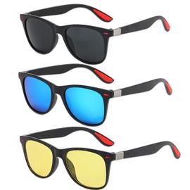 Beipegin 3Pcs Polarized Sunglasses Men Women, Sports Sunglasses with 100% UV Protection for Outdoor