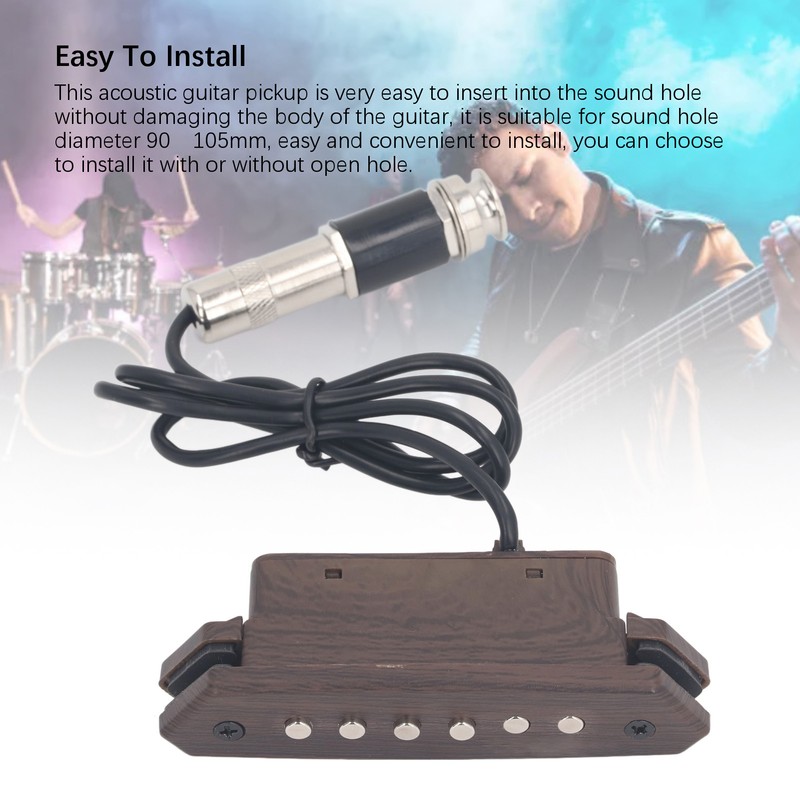 Acoustic Guitar Pickup Hole Free Volume Tone Control Dual Coil