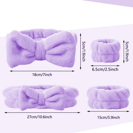 XFSRG Sponge Headband Bracelet Sets for Washing Face Makeup Headbands for Women Girls Skin Care Removal Sports Shower Headband Terry Towel Fabric Hair Band