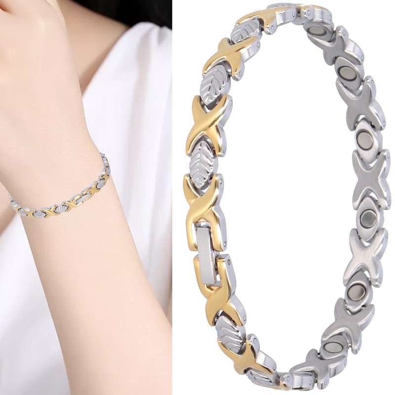 Titanium Steel Magnetic Bracelet Adjustable Length Women Jewelry Gift for