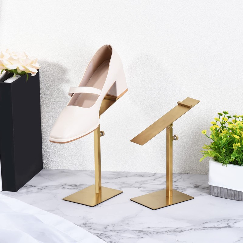 sourcing map Shoe Display Stand 2 Pack Adjustable Height Shoe