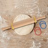 Mepple Classic Wooden Rolling Pin with Handle for Fondant, Pizza,