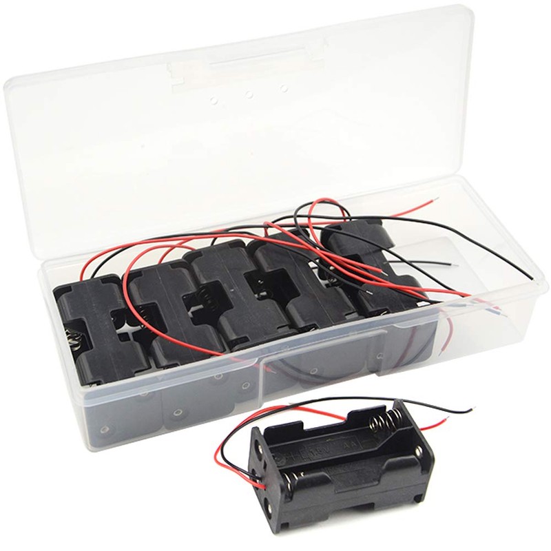 WMYCONGCONG 6 PCS 4 x 1.5V AA Battery Holder Case