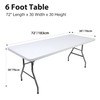 BDDC Fitted Table Covers for 6 Foot Tables, Spandex Table