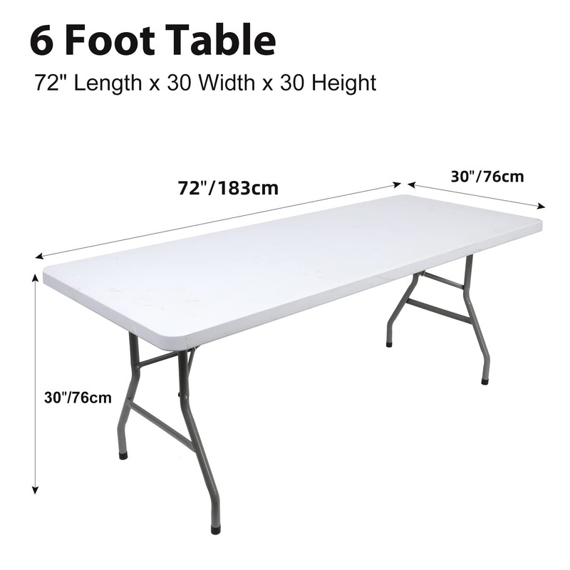 BDDC Fitted Table Covers for 6 Foot Tables, Spandex Table