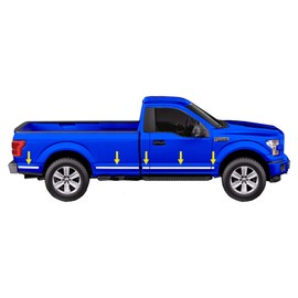Tyger Auto Made in USA! Compatible with 2015-2018 Ford F150 Reg Cab 6.5' Bed Below Body Line 1.5'' Wide 10PC Generic Body Side Molding Trim