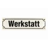 Buddel-Bini Street Sign Workshop 30 x 8 cm Enamel Door
