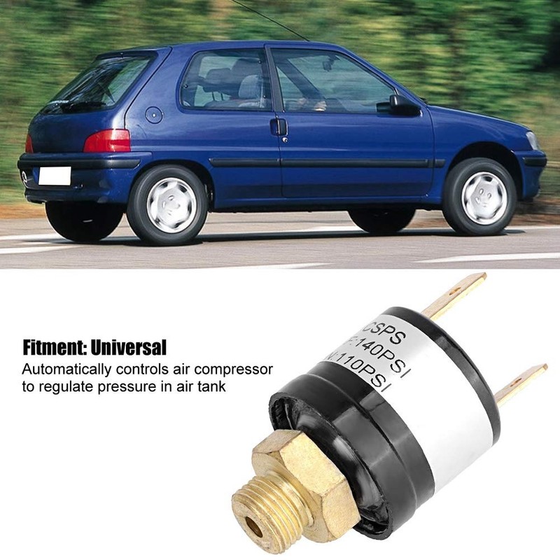 Air Horn Pressure Switch Adjustable,110-140PSI Car Air Tank Pressure Control