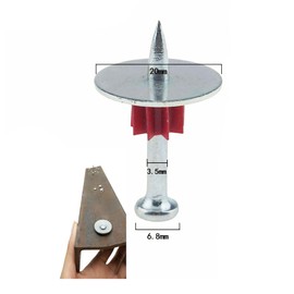 Fastener Pin with Washer Nail Kit, Robust Steel Nail for Ceiling Cement Wall,Concrete, Non Magnetic, 100 Pcs