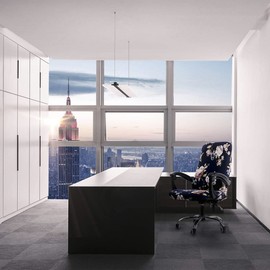 Deisy Dee Computer Office Chair Covers for Stretch Rotating Mid Back Chair Slipcovers Cover ONLY Chair Covers C162 (Brown Flower)