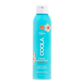 COOLA Organic Sunscreen SPF 30 Sunblock Spray, Dermatologist Tested Skin Care for Daily Protection, Vegan and Gluten Free, Tropical Coconut, 6 Fl Oz