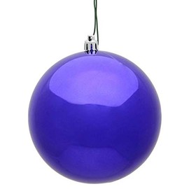 Vickerman 480946-2.4" Purple Shiny Ball Christmas Tree Ornament (24 pack) (N590666DSV)