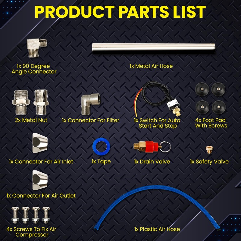 OPHIR 3L Air Tank Kit with Adapters Tube for DIY