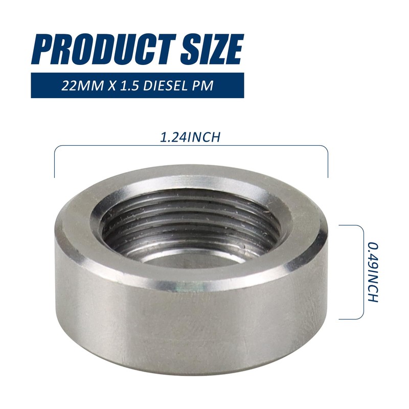 M22 X 1.5 Soot Sensor Repair Fitting/Mount/Weld Bung,Diesel PM Particulate