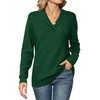 Ivicoer Womens V Neck Sweater Collared Knit Long Sleeve Pullover