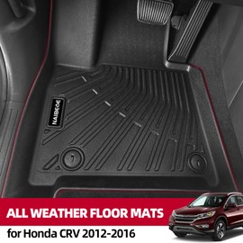 Naibeve Floor Mats for 2012-2016 Honda CRV-All Weather for Honda CRV Floor Mats Liners 2 Row & Cargo Liner & Seats Back Cover(Floor Liner+Backrest Mats+Trunk Mat)