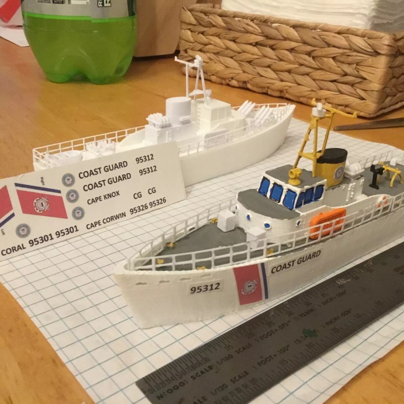 "Handmade" N scale U.S. Coast Guard 95 Foot Cutter ship