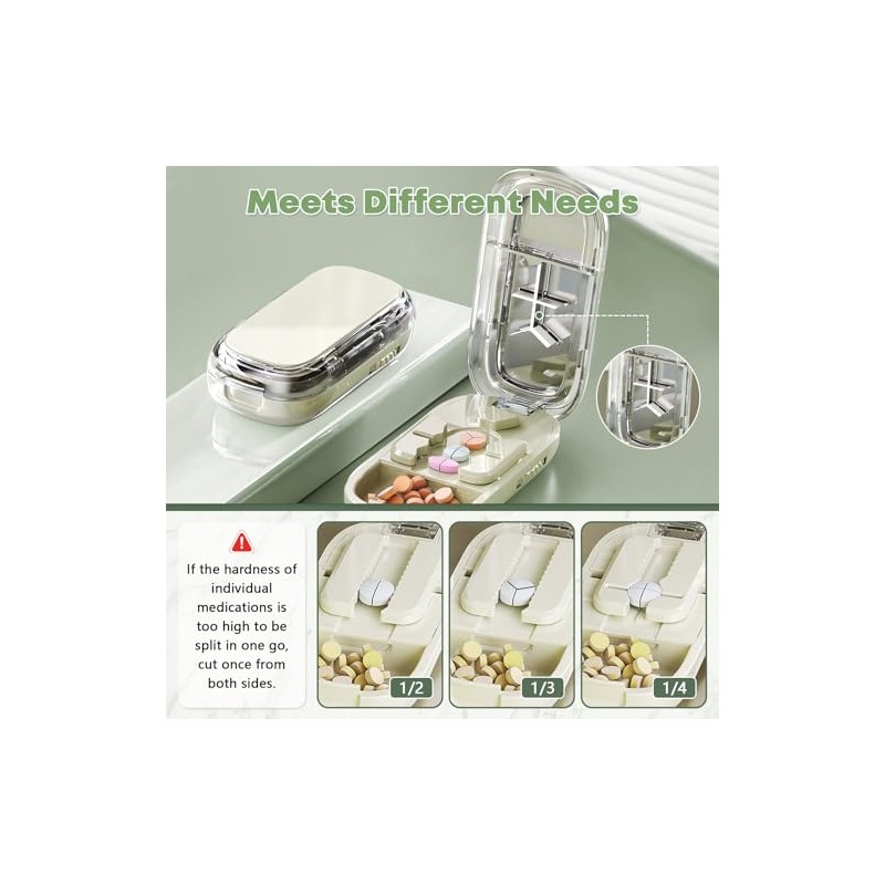 Pill Cutter, New Adjustable Pill Cutters Splitter for Small &