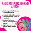 Cuitáxi Traditional Mexican apron for women with pockets beautiful flower