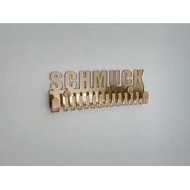 Jewellery Holder Wall Design by Galeara Chain Holder with Jewellery Lettering Jewellery Storage (Mika Jewellery Gold)