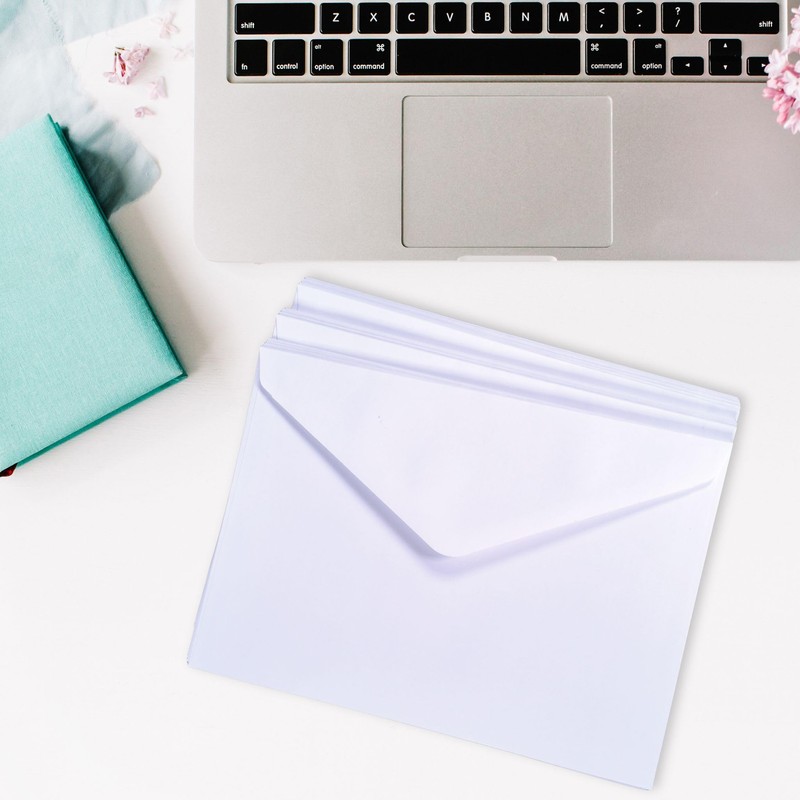 BCreativetolearn C5 White Envelopes for A5 Cards Diamond Gummed Self