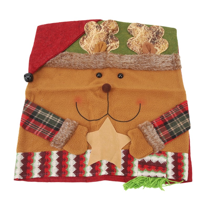 Xmas Dinner Chair Back Covers Easy To Install Soft Anti