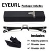 EYEURL Reading Glasses Half-Frame Computer Readers for Men and Women
