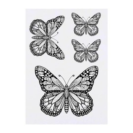 Azeeda 4 x 'Monarchfalter' Temporäre Tattoos - Wasserfest, Hautfreundlich & Ungiftig · Transfers in Verschiedenen Größen (TO00074178)