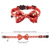 CHERRY-MAGIC Christmas Cat Collars, Red Kitten Collars with Detachable Bow