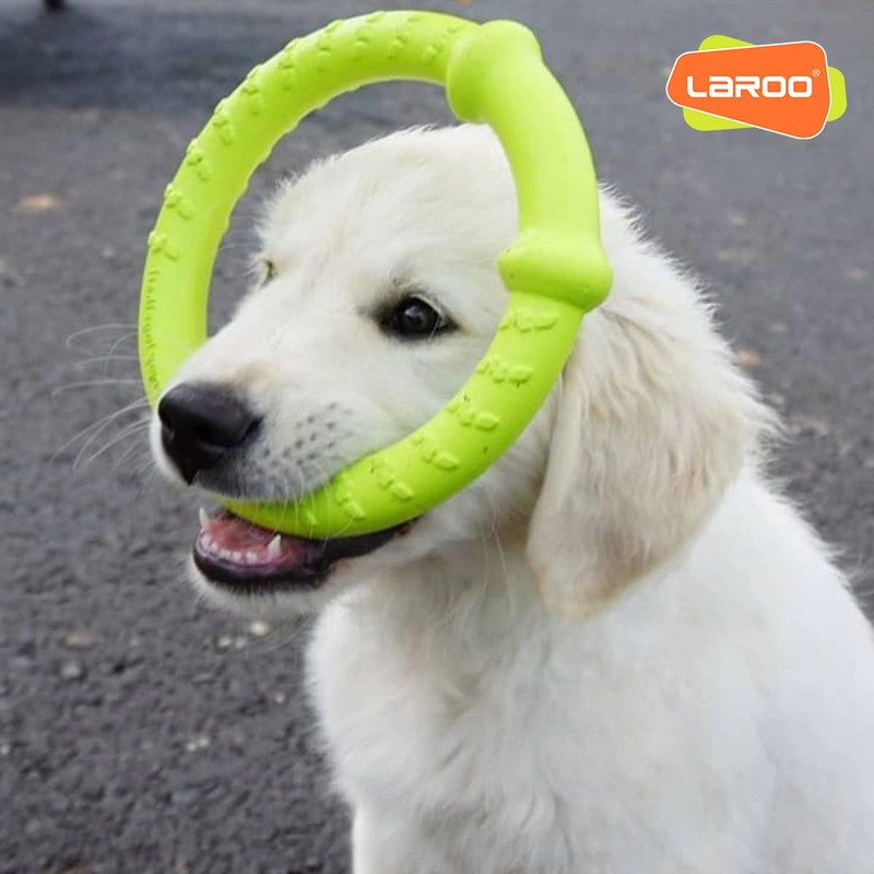 LaRoo Dog Flying Ring Toys, Floating Flying Disc ABS Durable
