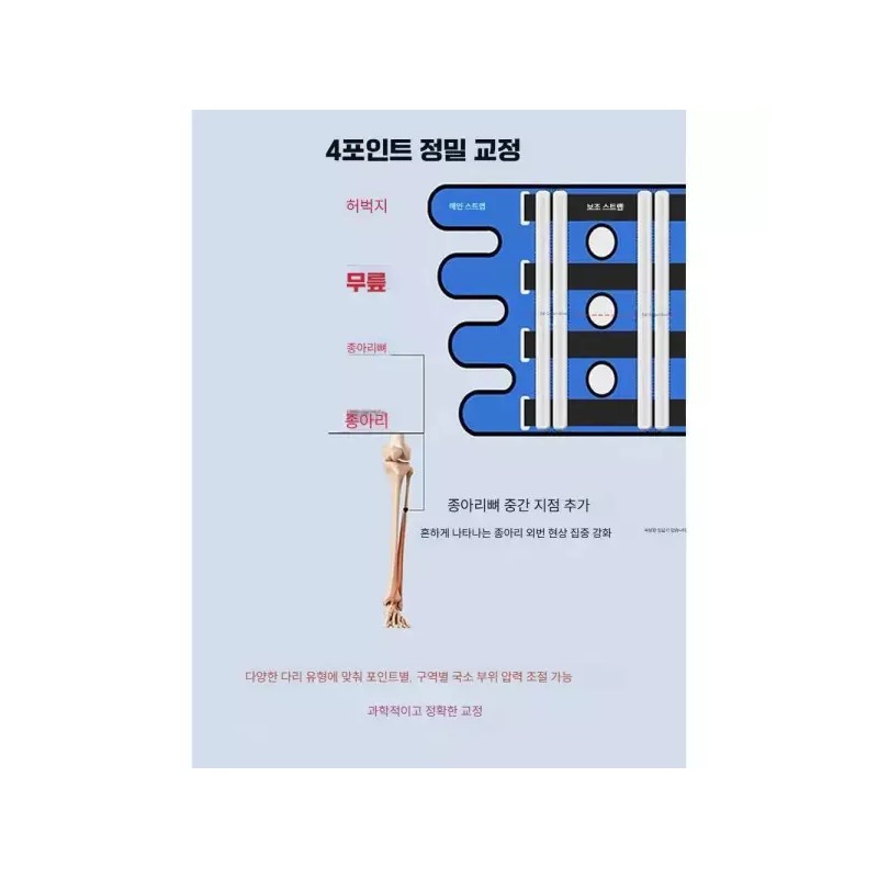 Trend Booth 트렌드부스 오자다리교정기 안짱 외반슬 엑스다리 [검정 기본 S]