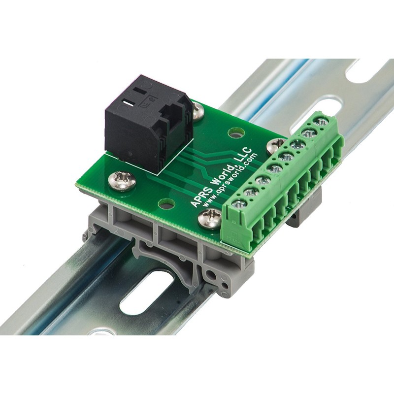RJ-45 / 8P8C to Screw Terminal Breakout Board, with DIN